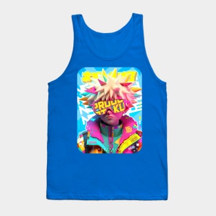 PROUD OTAKU 🟡🟡 KATCHAN LOW POLY SWAG 🟡🟡 SHONEN BOSS 🟡🟡 3D ANIME ART Tank Top